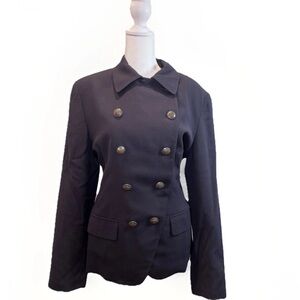 Elegant Blue Double-Breasted Blazer